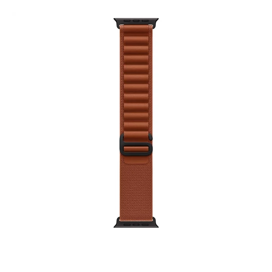 Apple Watch 49mm Loop:  Terra Cotta Alpine Loop - Small - Black Titanium Finish
