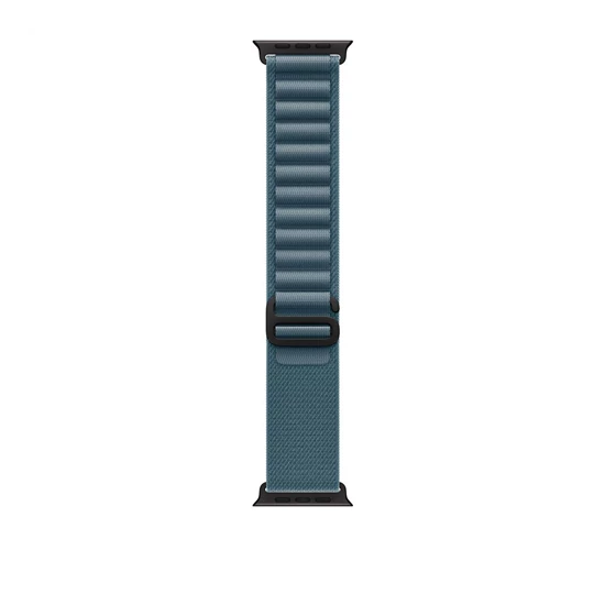 Apple Watch 49mm Loop:  Light Blue Alpine Loop - Medium - Black Titanium Finish