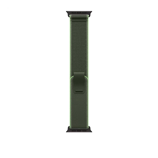 Apple Watch 49mm Loop:  Green/Neon Trail Loop - S/M - Black Titanium Finish