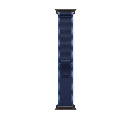 Apple Watch 49mm Loop:  Blue/Bright Blue Trail Loop - S/M - Black Titanium Finish