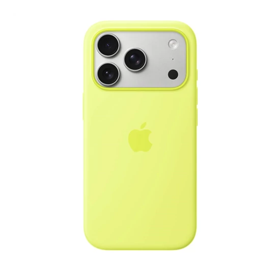 Apple iPhone 17 Pro Silicone Case with MagSafe – Neon Yellow