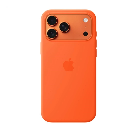 Apple iPhone 17 Pro Max Silicone Case with MagSafe – Orange