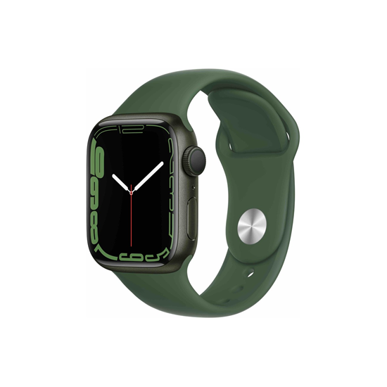 Apple Watch S7 Cellular, 41mm Green Aluminium Case with Clover Sport Band - Regular
