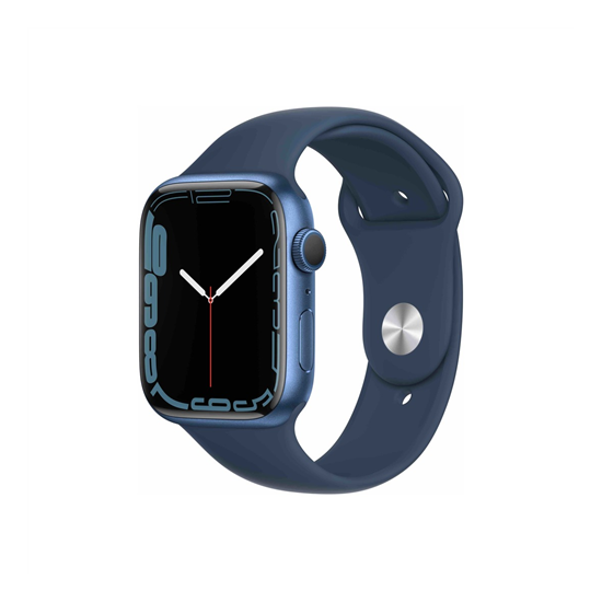 Apple Watch S7 Cellular, 45mm Blue Aluminium Case with Abyss Blue Sport Band - Regular