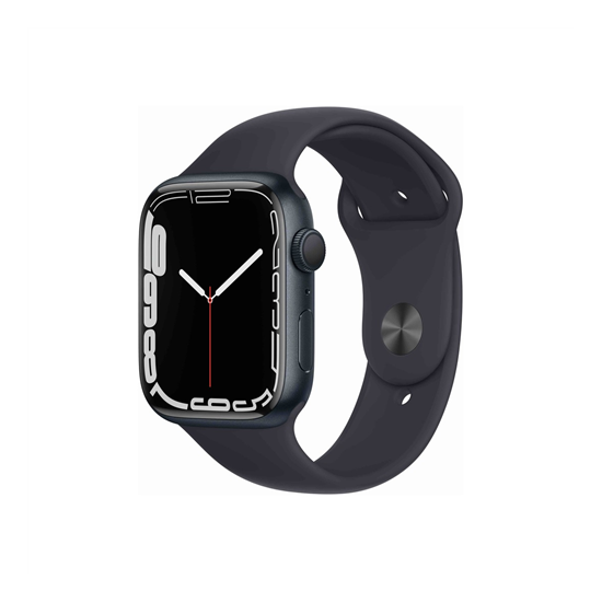 Apple Watch S7 GPS, 45mm Midnight Aluminium Case with Midnight Sport Band - Regular