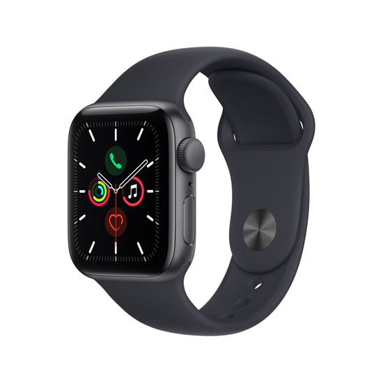 Apple Watch SE (v2) GPS, 44mm Space Grey Aluminium Case with Midnight Sport Band - Regular