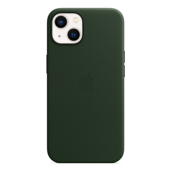 Apple iPhone 13 Leather Case with MagSafe - Sequoia Green  (Seasonal Fall 2021)