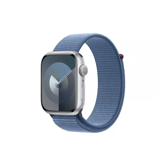 Apple Watch S9 GPS 41mm Silver Alu Case w Winter Blue Sport Loop