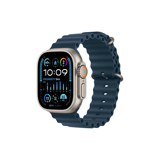 Apple Watch Ultra2 Cellular, 49mm Titanium Case w Blue Ocean Band