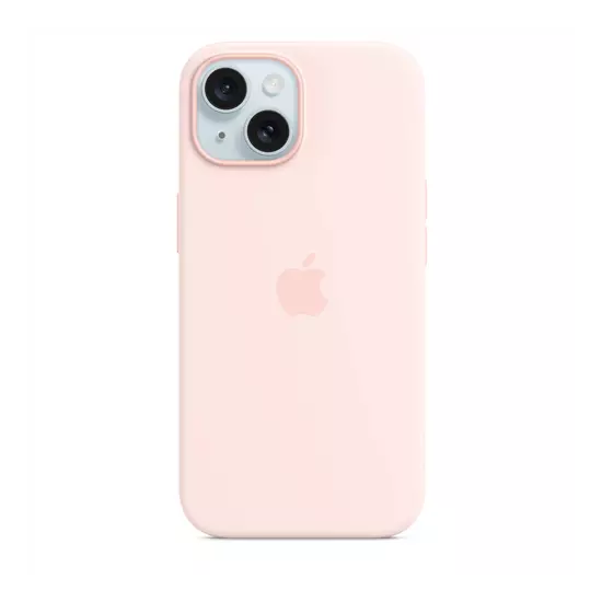 Apple iPhone 15 Silicone Case w MagSafe - Light Pink