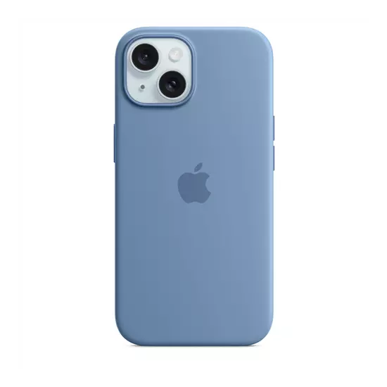 Apple iPhone 15 Silicone Case w MagSafe - Winter Blue
