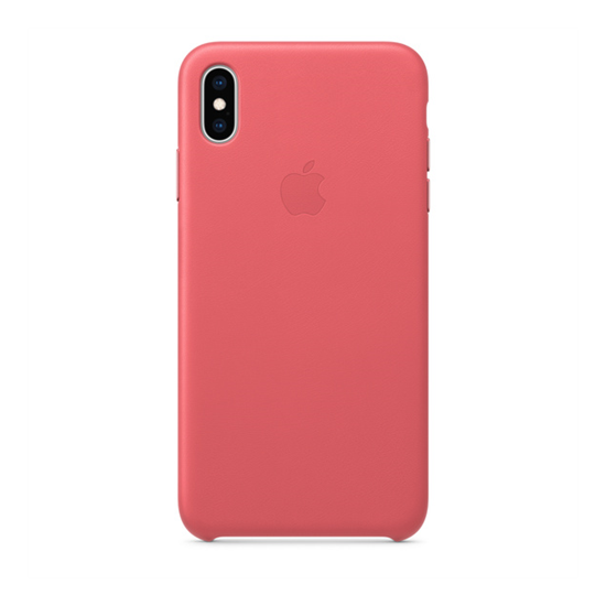 iPhone XS Max Leather Case - Peony Pink
