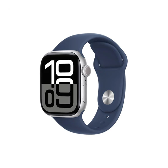 Apple Watch S10 GPS 46mm Silver Alu Case with Denim Sport Band - S/M