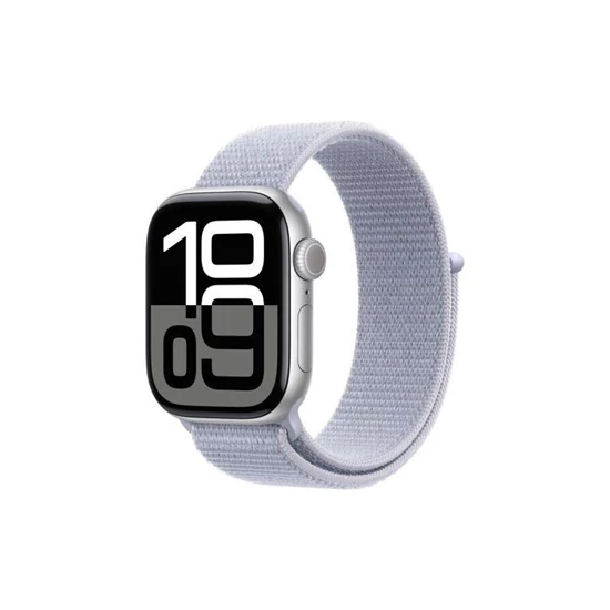 Apple Watch S10 GPS 46mm Silver Alu Case with Blue Cloud Sport Loop