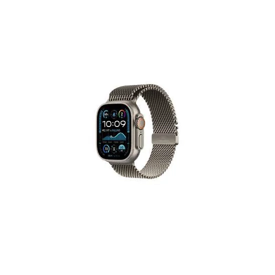 Apple Watch 49mm Milanese Loop:  Natural Titanium Milanese Loop - Large