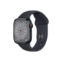 Kép 1/3 - Apple Watch Series 8 GPS + Cellular – 41 mm-es grafitszínű rozsdamentesacél tok, éjfekete sportszíj