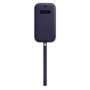 Kép 1/4 - iPhone 12 | 12 Pro Leather Sleeve with MagSafe - Deep Violet