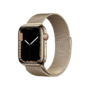 Kép 1/2 - Apple Watch S7 Cellular, 41mm Gold Stainless Steel Case with Gold Milanese Loop