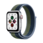 Kép 1/2 - Apple Watch SE (v2) Cellular, 40mm Silver Aluminium Case with Abyss Blue/Moss Green Sport Loop