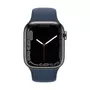 Kép 2/2 - Apple Watch S7 Cellular, 45mm Graphite Stainless Steel Case with Abyss Blue Sport Band - Regular